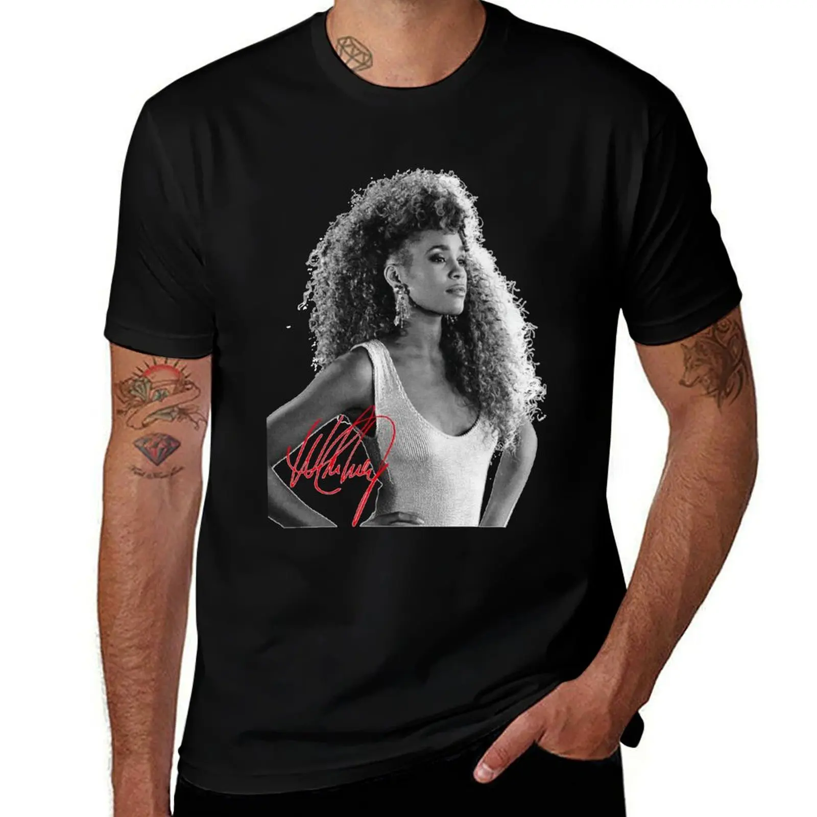 Whitney Houston T-Shirt Plus Size Summer Short Sleeve T-Shirt