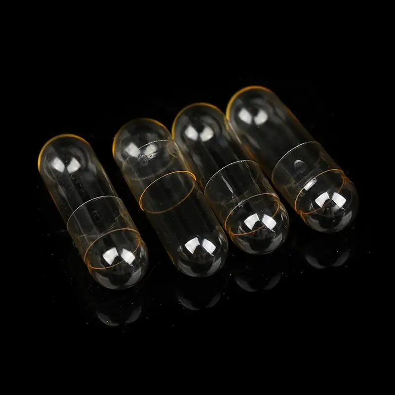 1000PCS Empty Hard Gelatin Capsule 1# Medicine Capsule Clear High Quality Medicinal Gelatin For Medicine Pills Refill Storage