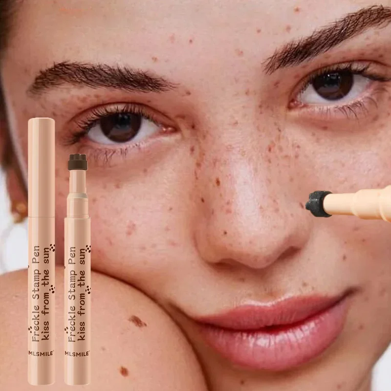 Pluma de pecas naturales, resistente al agua, simulación de punto falso, herramienta de maquillaje duradera, resistente al agua, delineador de ojos, Cosméticos Coreanos