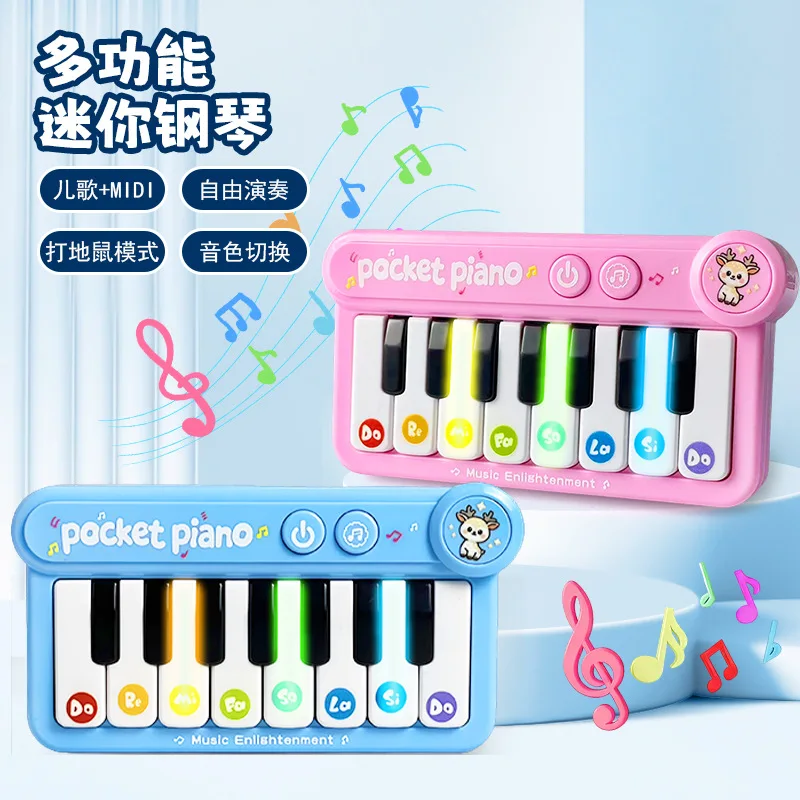 Children Early Learning Enlightenment Electronic Piano Mini Pocket Piano Beginner Playable Educational Multifunctional Toy Gift