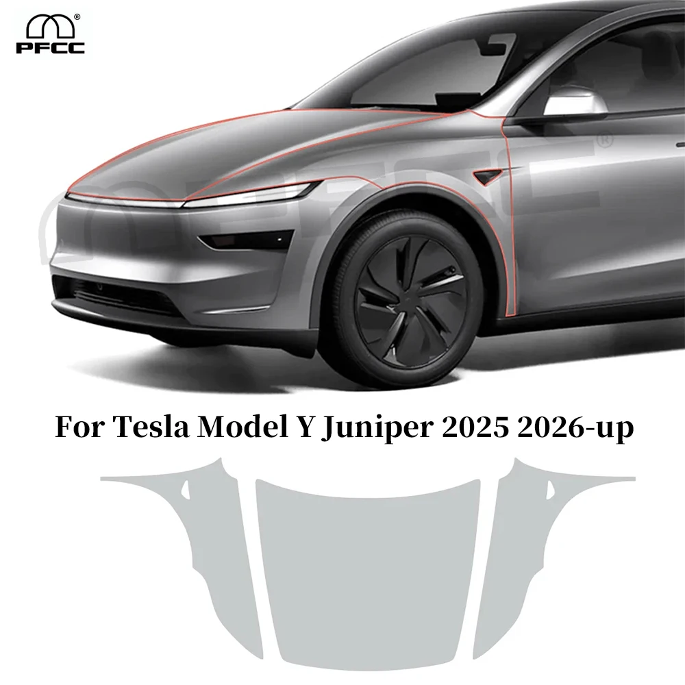 

Защитная пленка PPF TPU 9 мил для Tesla Model Y Juniper 2025-2026+ (предварительно вырезанная), прозрачная, устойчивая к царапинам, самовосстанавливающаяся