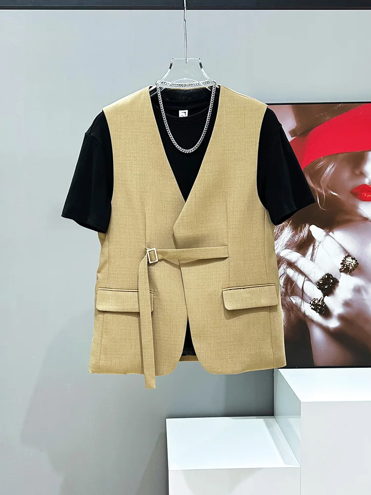 

Мужской жилет с V-образным вырезом оригинального дизайна, однотонный, молодежный, повседневный, на все сезоны