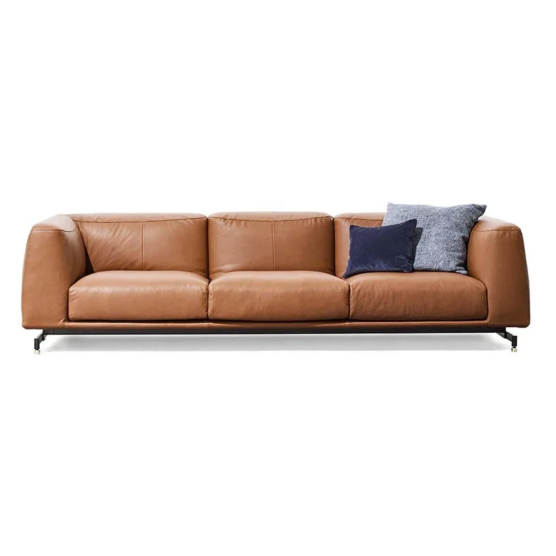 

For Modern Simple Design Living Room Sofas 21XJSC055 Genuine Leather Sofa Couch