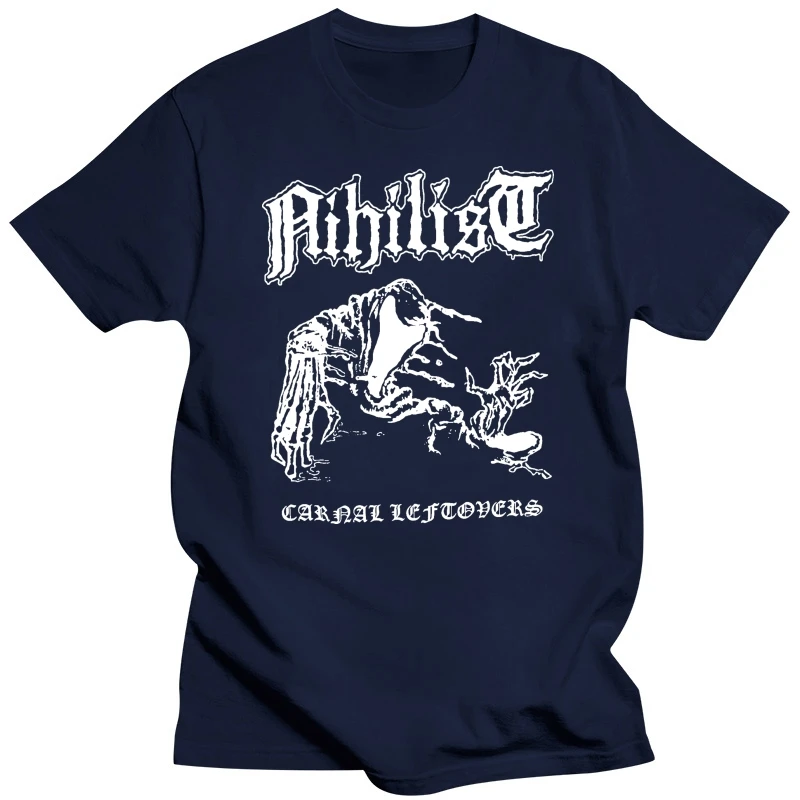 Cotton Shirts  2019 NIHILIST CARNAL LEFTOVERS ENTOMBED UNLEASHED MORBID NEW BLACK T-SHIRT O-Neck Short Sleeve Print Tee