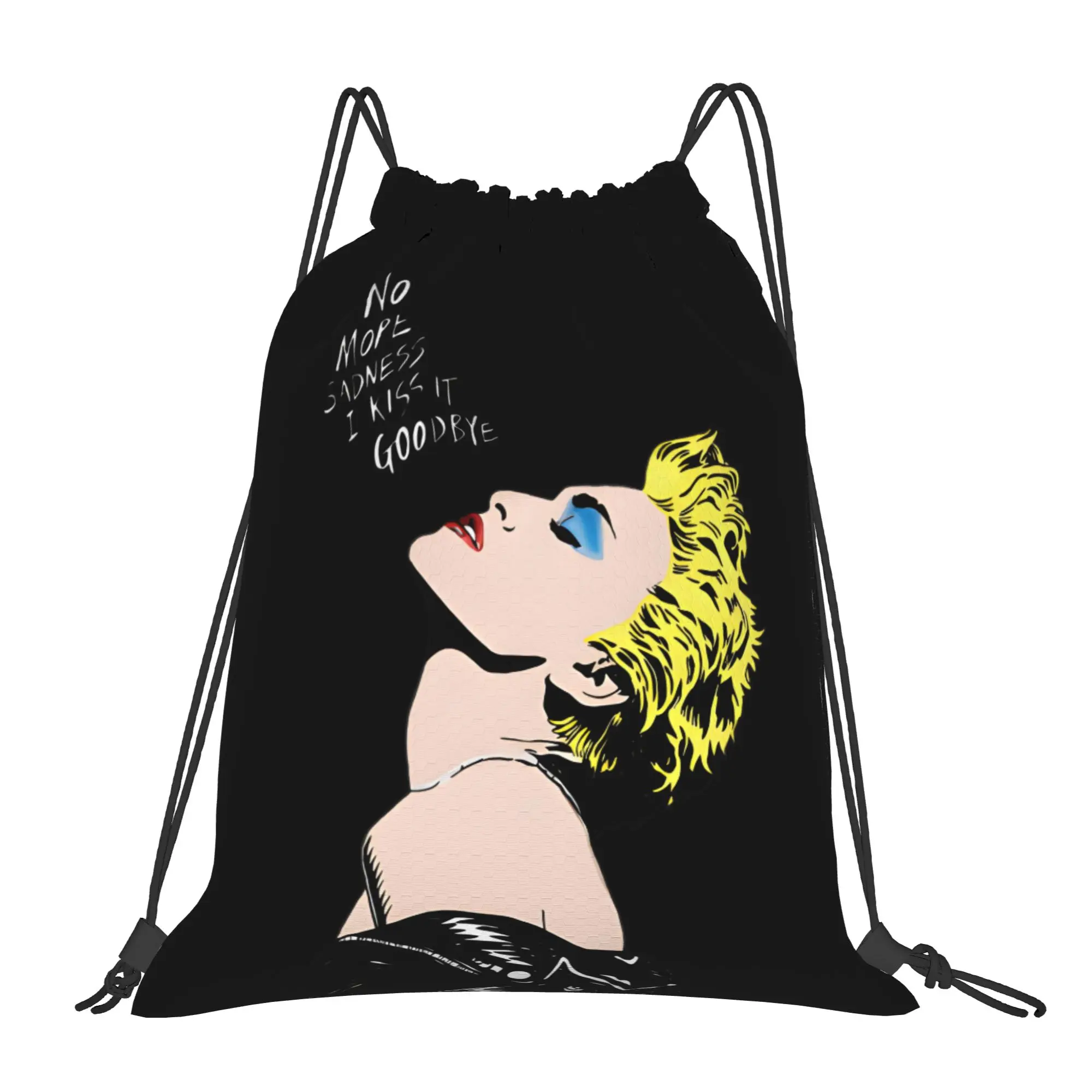 Madonnas Drawstring Bag  Retro Gym Fitness Backpacks For Men Waterproof Sackpack String Bags