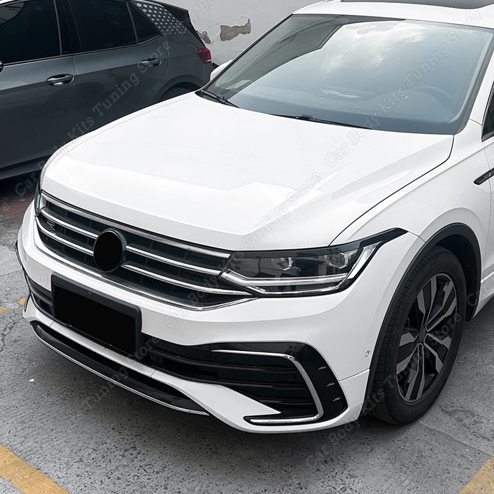 For VW Tiguan MK2 R-Line R TSI TDI Facelift 2020-2023 Front Headlight Eyebrow Eyelids Car Sticker Exterior Modification Body Kit