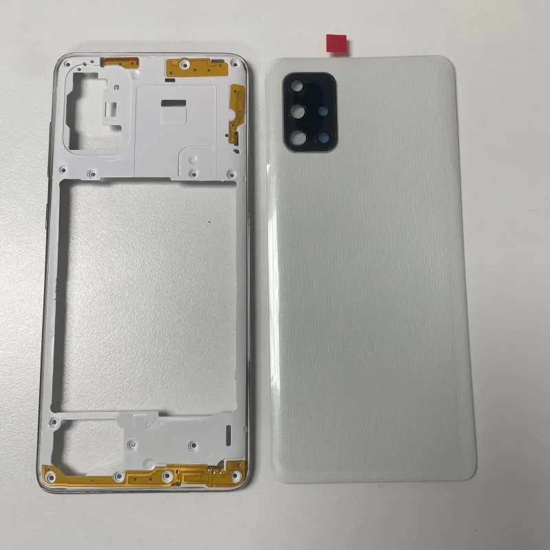 Full housing case For Samsung Galaxy A71 2020 A715 a715f A51 A515 middle frame battery back cover rear door camera lens image 2