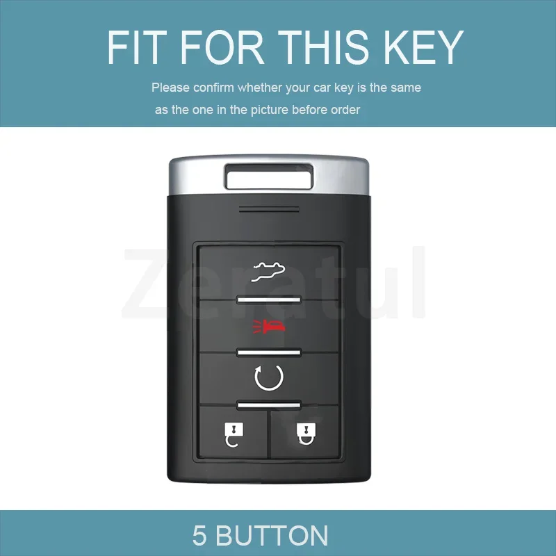 TPU Car Remote Key Shell Fob Case Cover For Chevrolet C7 Corvette Cadillac Escalade CTS ATS 28T CTSV XTS DTS SLS SRX XLS STS