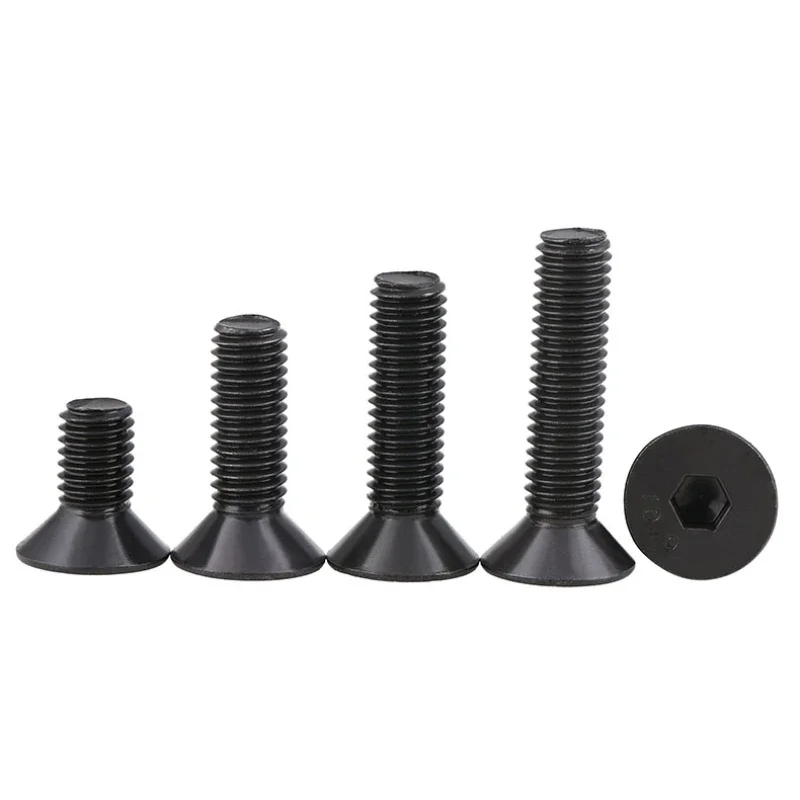 M8 M10 M12 M16 M20 Black Grade 10.9 Steel Hex Hexagon Socket Head Flat Countersunk Allen Machine Screw Bolt
