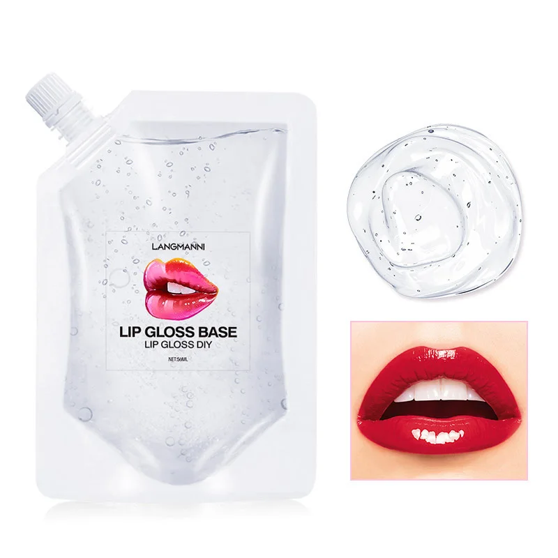 Brillo de labios líquido de negocios DIY, Base de aceite hidratante, brillo de labios transparente, Gel de materia prima