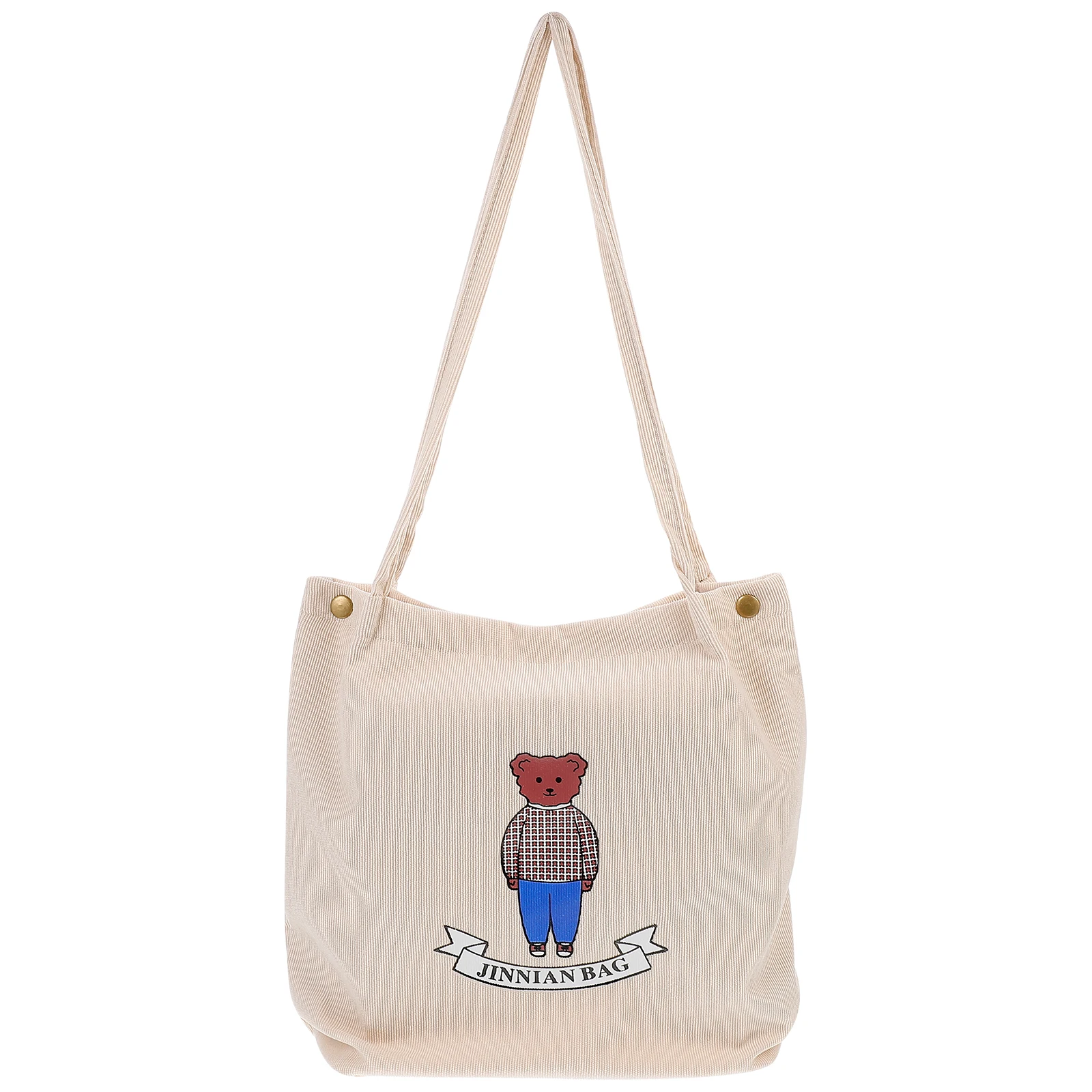 

Corduroy Women's Bag Simple Girl Versatile Tote Student Polyester Single Shoulder