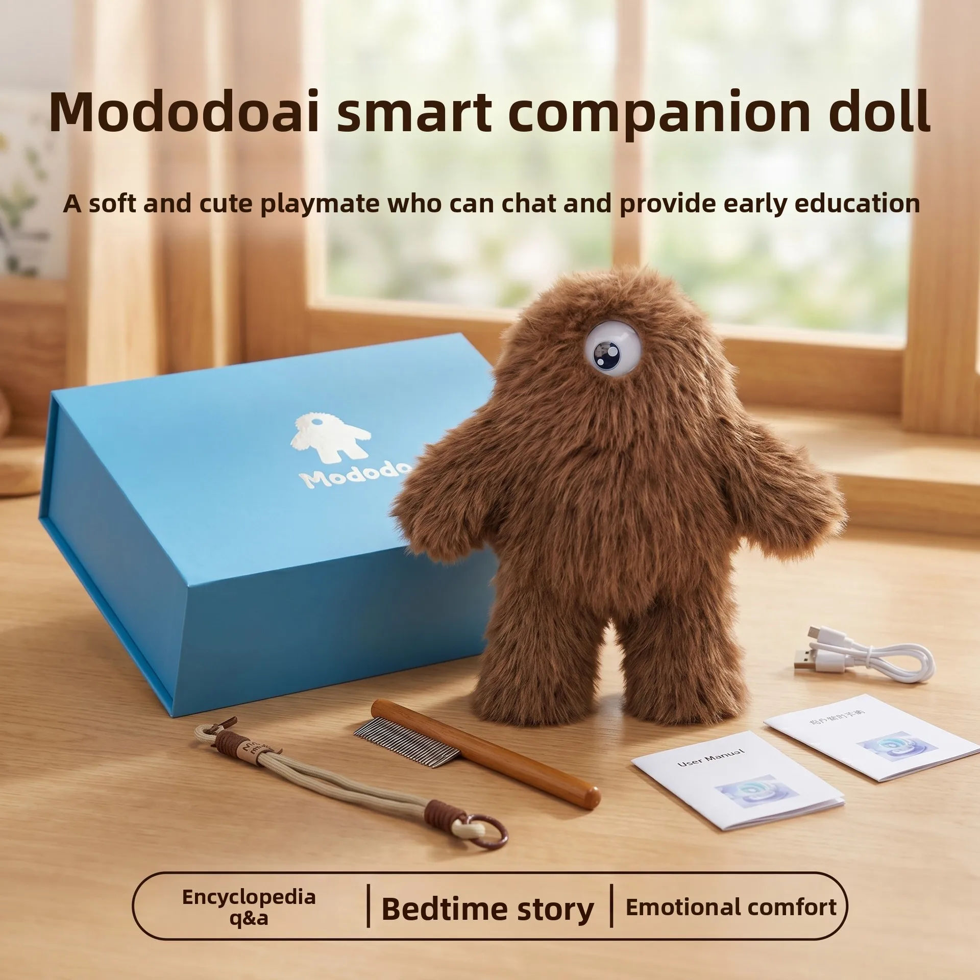 Ai intelligent machine human plush doll emotional companionship conversation chat interactive children birthday gift