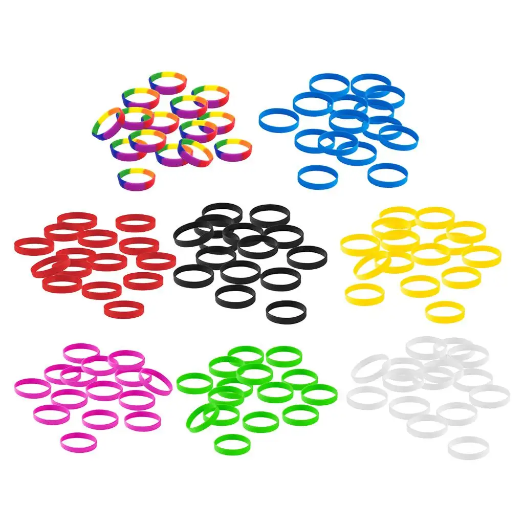 Sporting Rubber Bracelet Eco-friendly Silicone Wristband Stretchy Bangle for Party Souvenirs and Promotions