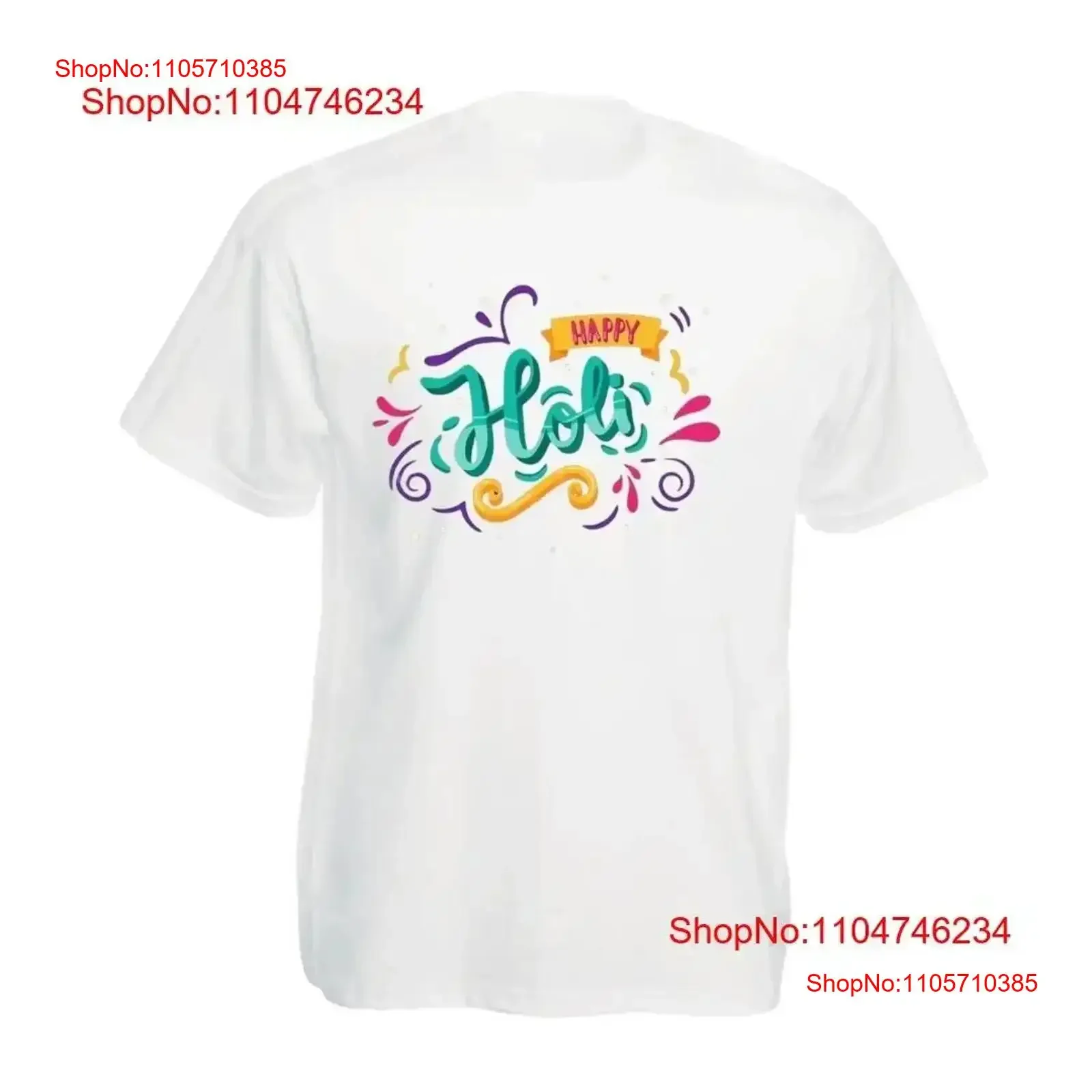 Happy Holi T Shirt Soft Style Color Festival Top Colorful vintage Washed streetwear Breathable designer clothes graphic