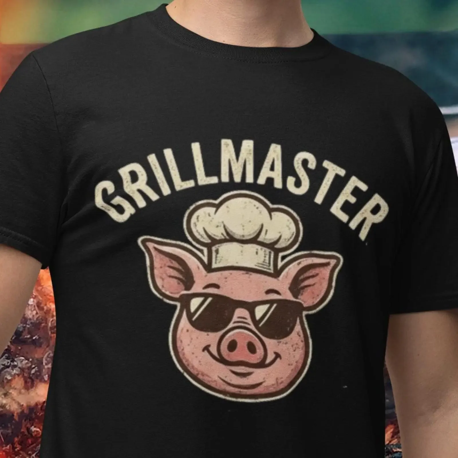 Grillmaster fun t shirt Novelty vintage Washed Stylish Comfortable fashion Breathable Casual graphic Soft Versatile