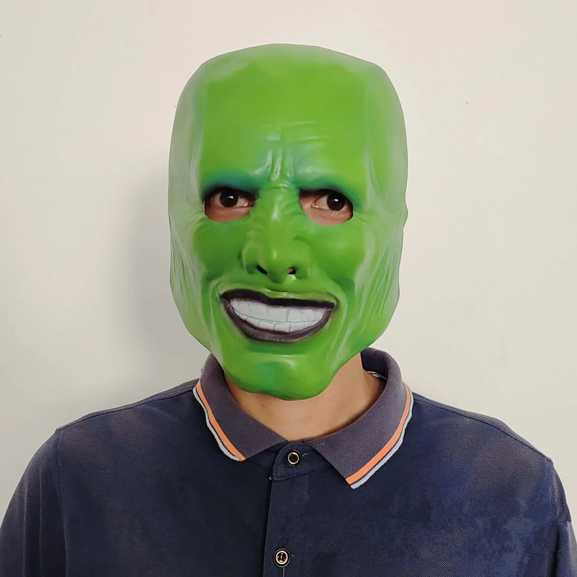 

Маска для Хэллоуина в стиле фильмов Джима Керри, зеленая маска для лица, полнолицевая маска для взрослых, маскарадная маска для вечеринок, зеленая маска для косплея для взрослых и детей