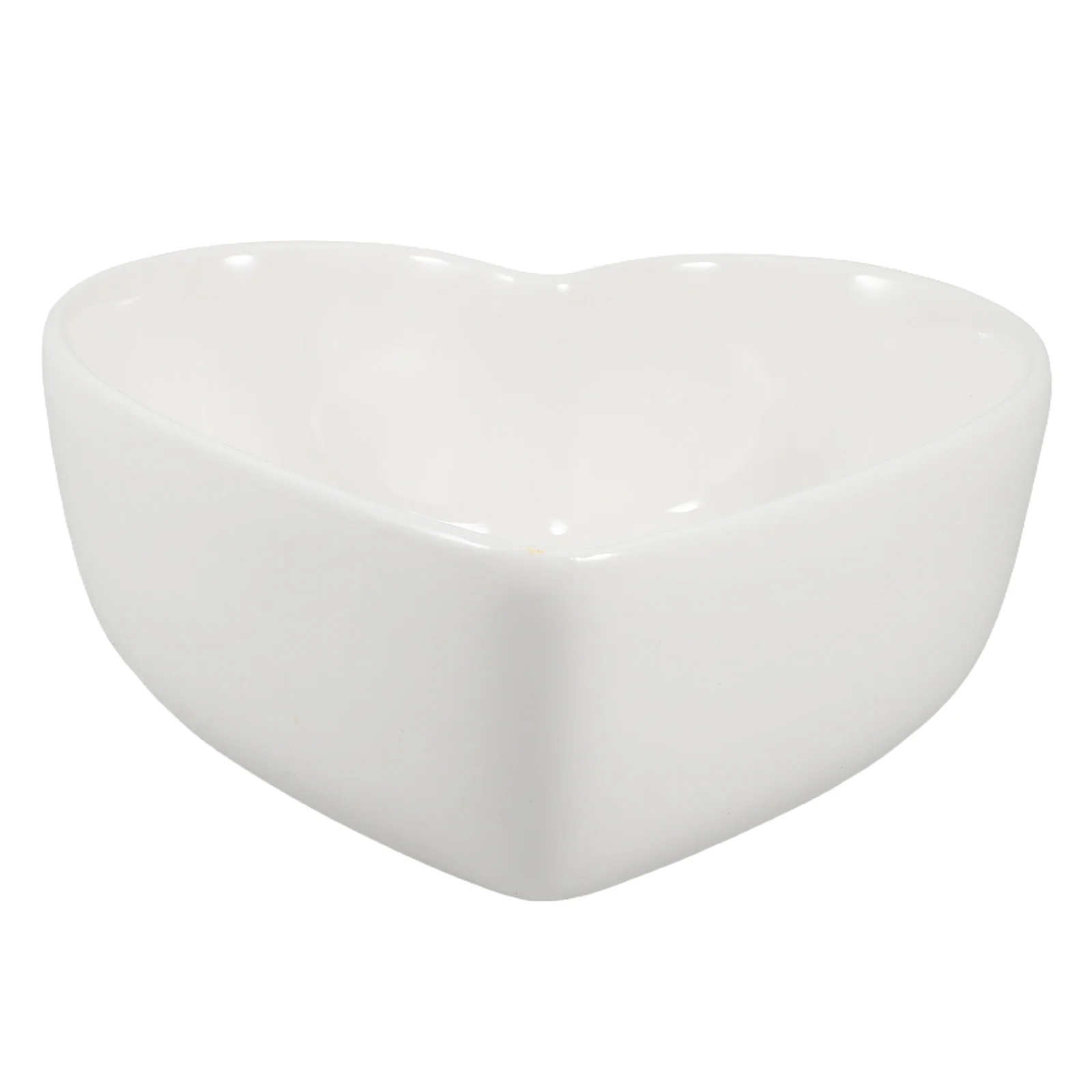 

Candy Bowl Plate Bowls Heart Shape Dish Shaped Ceramic Dessert Platters White Plates Porcelain Mini Side Seasoning