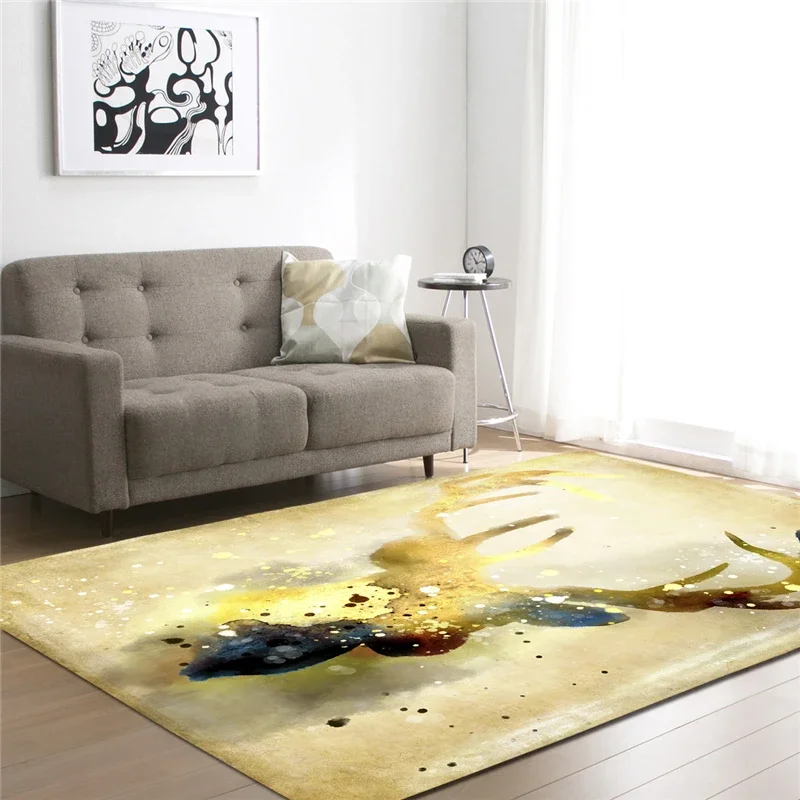 Deer Carpets For Home Living Room Tea Table Bedside Sofa Mat Kids Bedroom Decor Washable Floor Mat Household Area Mat Animal Rug - view 5