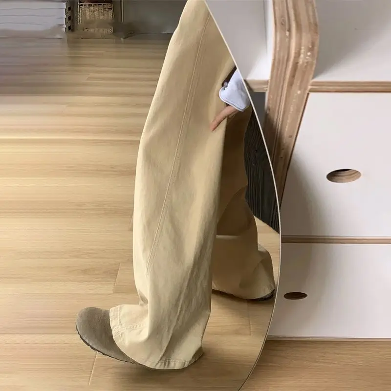 

Women Denim Pants Mom Jeans Belted Zipper High Waist Floor Lenth Wide Leg Pant Medium Strech Loose Y2k Office Lady 2025 Autumn