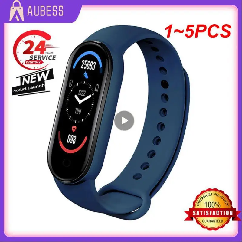 1~5PCS Smart Bracelet Watch Smart Screen Color Sport Band Blood Oxygen Fitness Traker Waterproof Smart Band For Mobile Phone