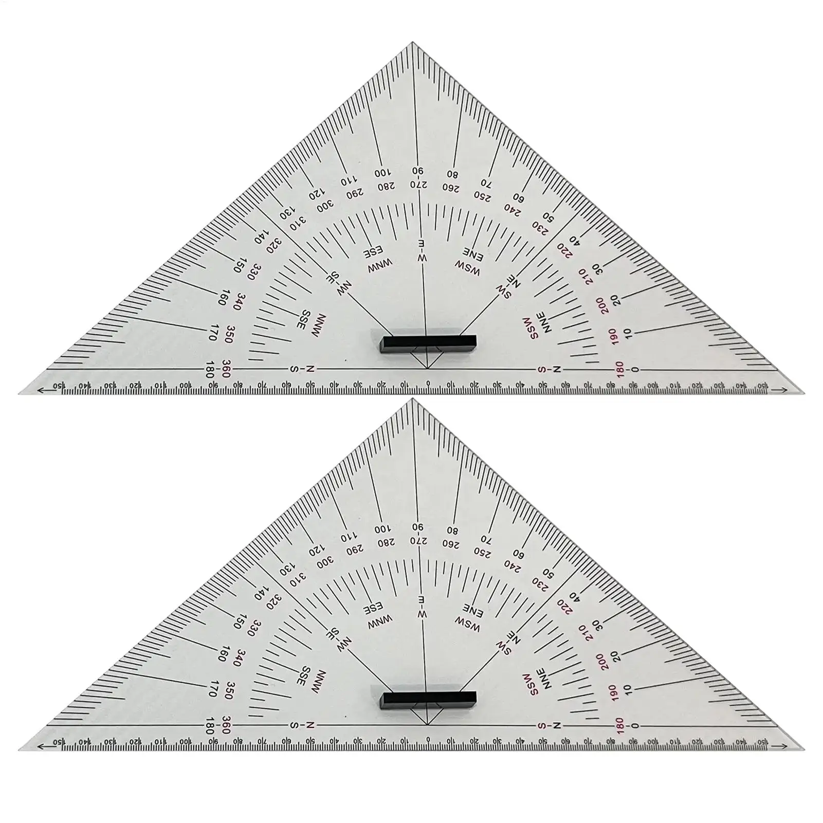 acrylic-2pcs-chart-drawing-triangle-ruler-hand-drawn-triangle-board-nautical-navigation-triangle-drafting-marine-accessories