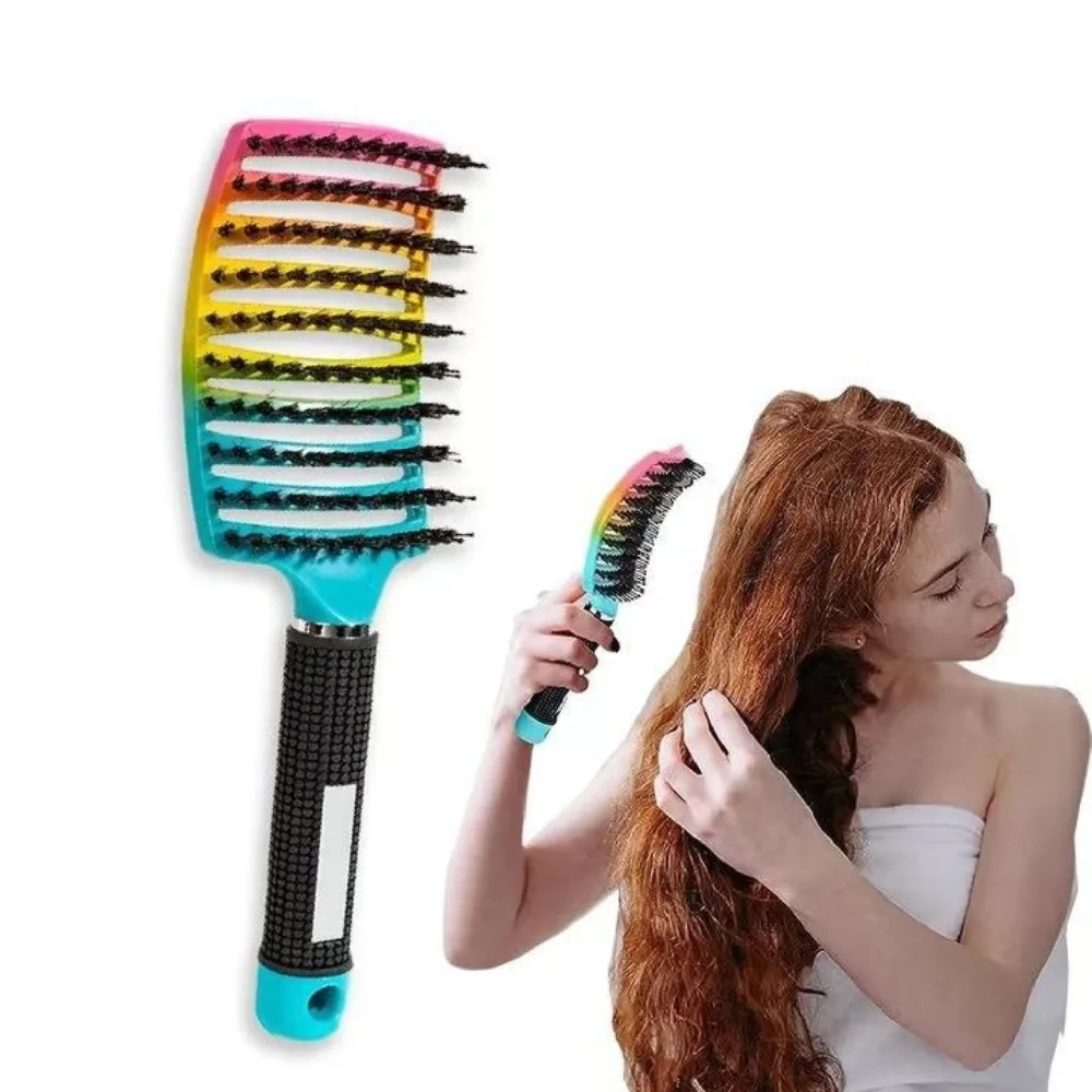 Wet Hair Use Magic Scalp Massage Hair Brush Curly Hair Design Styling Tool Hairdressing Tool Detangling Hairbrush Home Styling