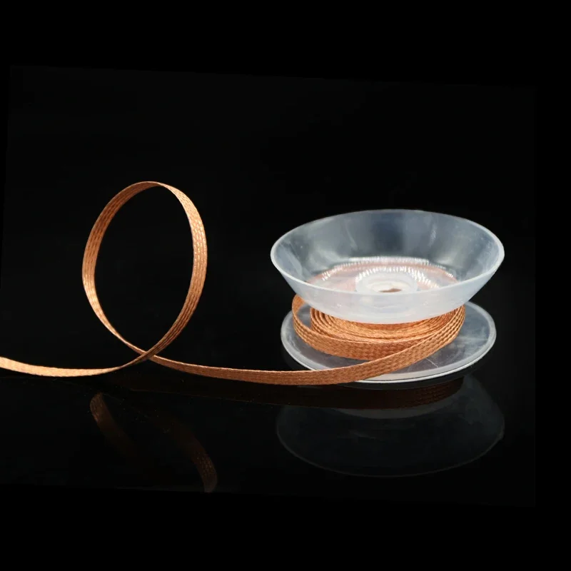 Fita trançada de malha para dessoldagem, 1-4mm, 1.5m, ponto de solda de cobre, removedor de solda, pavio de solda, fluxo de cabo de chumbo de estanho para solda