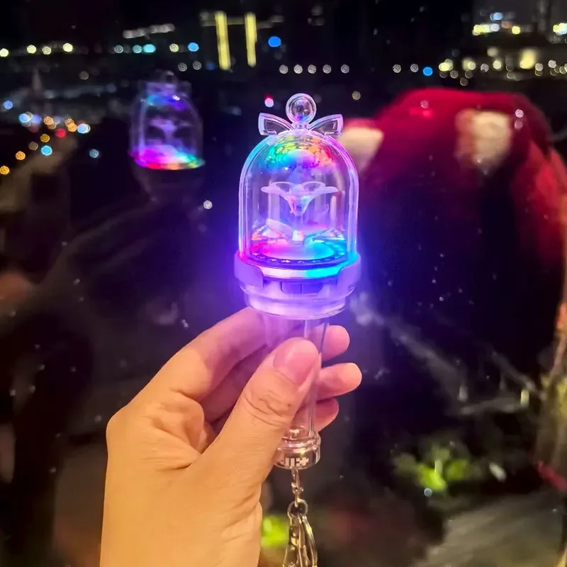 Novas illits mini lightstick lanterna varinha mágica bonito com 3 tipos de núcleo de flor moka wonhee minju mini lâmpada de mão para fãs presente
