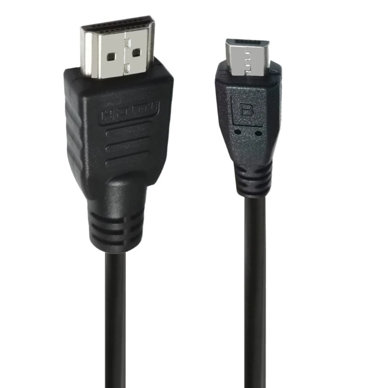 HDMI-マイクロUSB5pケーブル,オスデータ充電ケーブル,コンバーターコネクター,1m, 1個