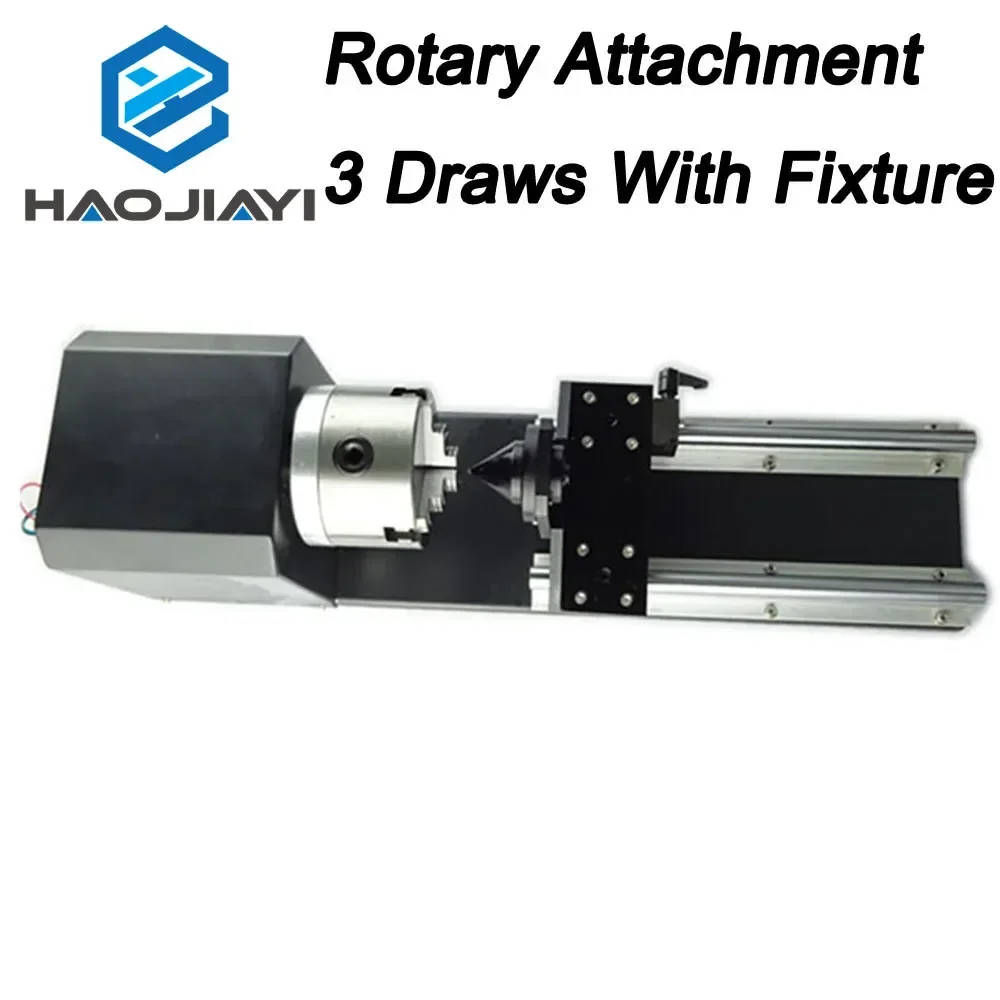 Laser Rotary Attachment with 3 Jaws for CO2 Laser Engraving & Cutting Machine