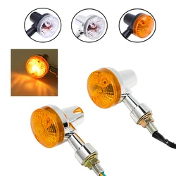 2Pcs Motorcycle Turn Signals Indicator Lights Motorbike Flasher Amber Lamp Blinker Universal For Dirtbike Off-road ATV MX MTB