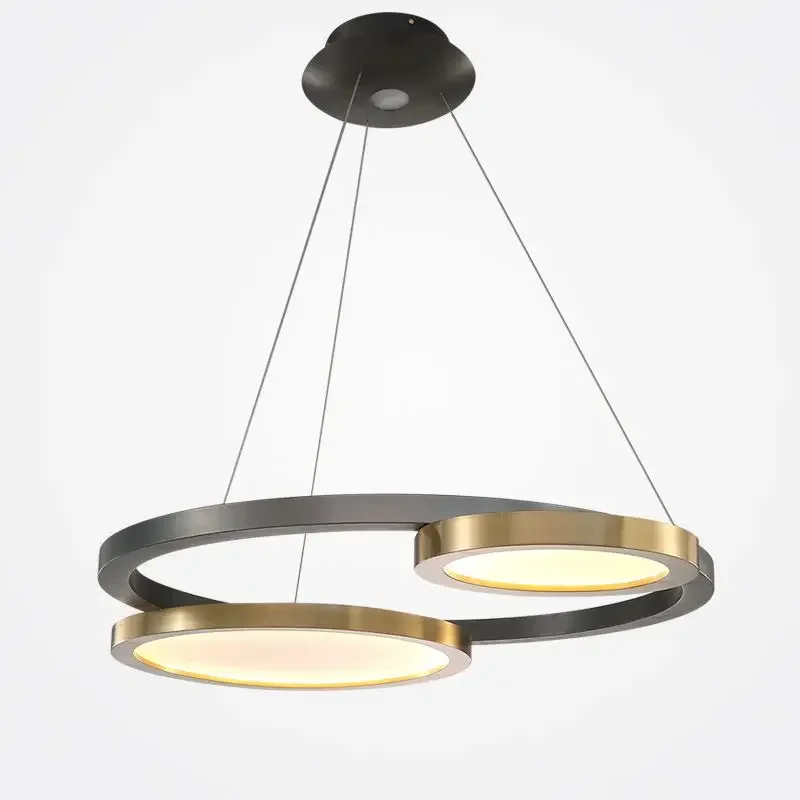 

Light luxury postmodern circular restaurant minimalist chandelier living room bedroom light creative chandelier