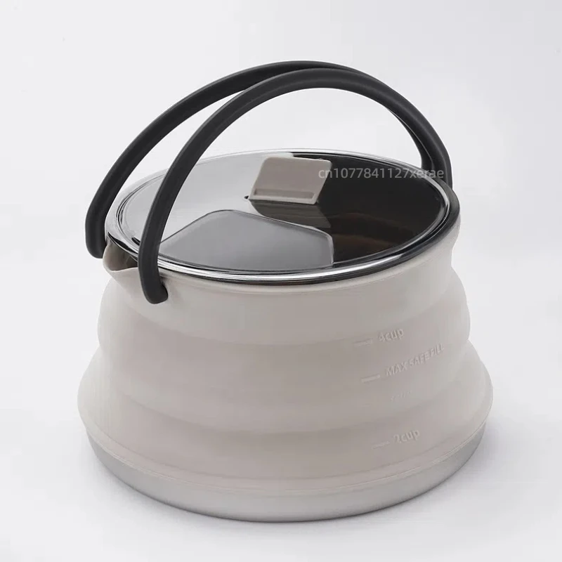 

Outdoor Camping Silicone Folding Kettle, Portable and Easy to Store, Tea Pot, Travel Japanese Folding Coffee Boiling Water