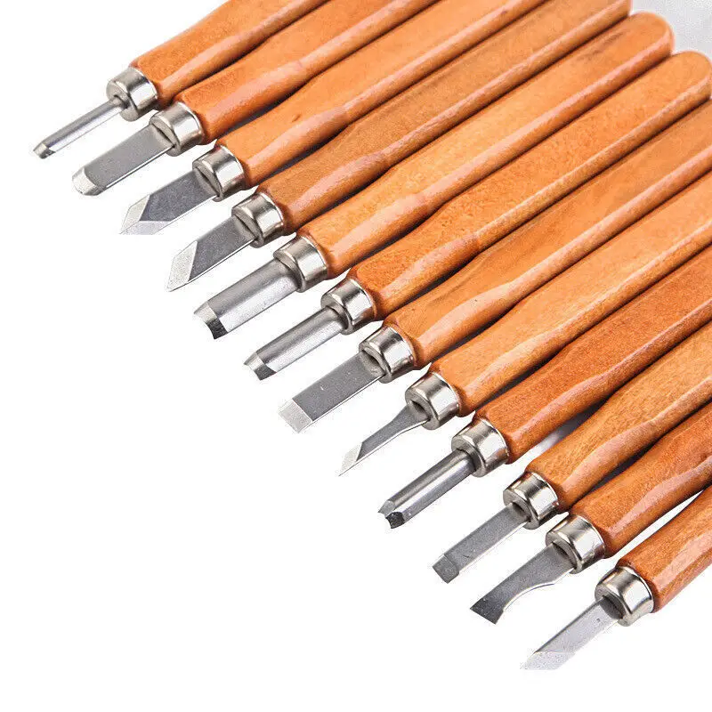 Carving Knives 12 Pieces For Professionals Children Beginners, Art Carving Knife Set with Engraving