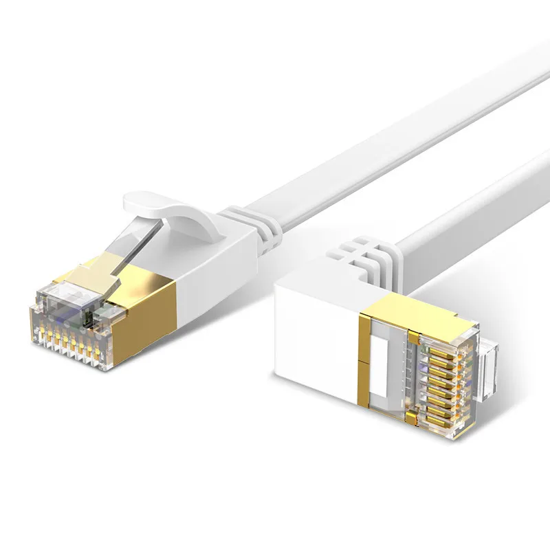 Ultracienki kabel Ethernet Cat6 Lewy górny w dół Kąt UTP Kabel krosowy sieciowy Cat 6 (Category 6) 0,5 m/1 m/1,5 m/2 m/3 m/5 m Biały