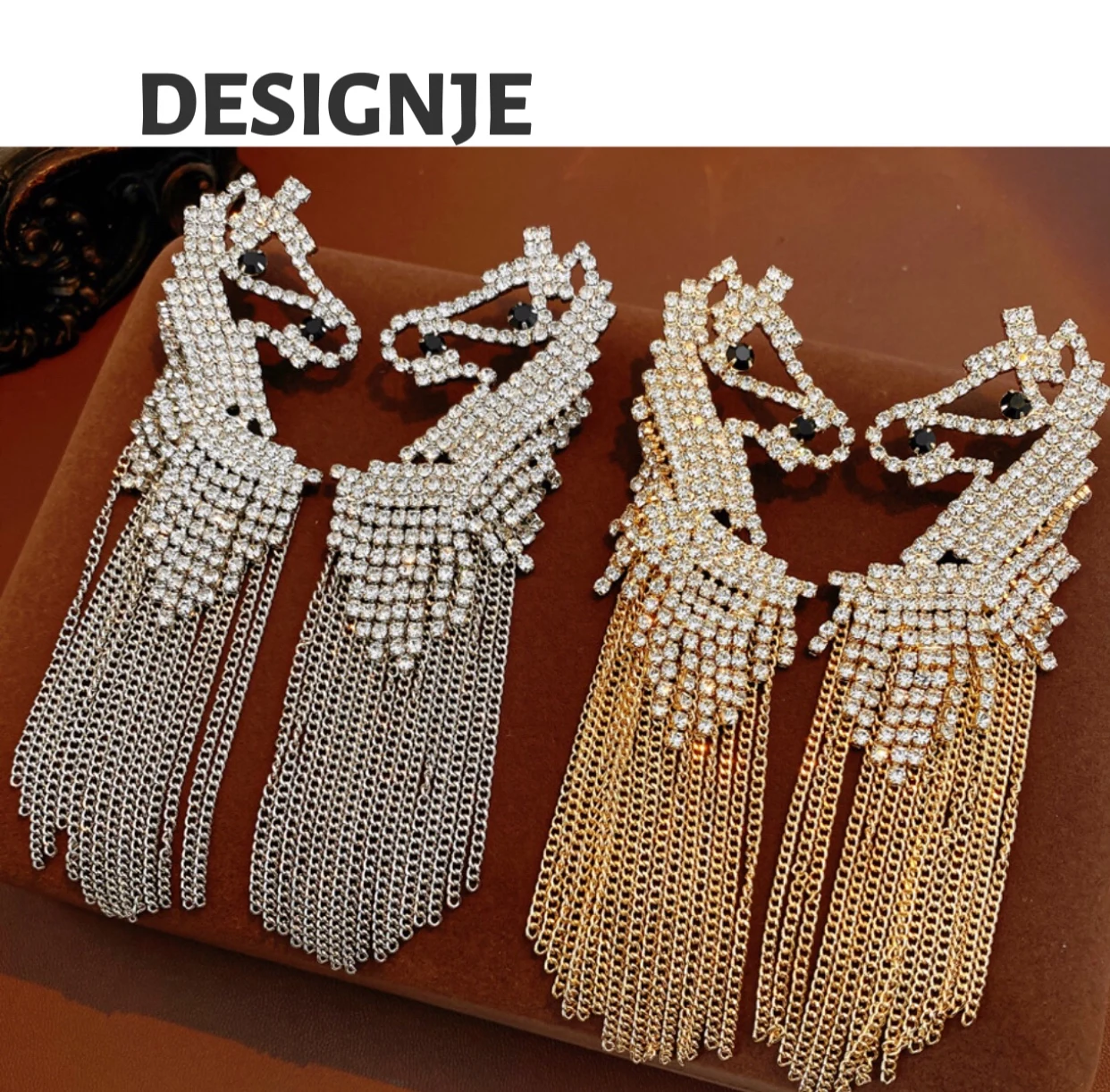 

[Индивидуальность] Серьги с серебряной иглой и бахромой «Пони» с бриллиантами, роскошные и высококачественные серьги, ретро и преувеличенные уши