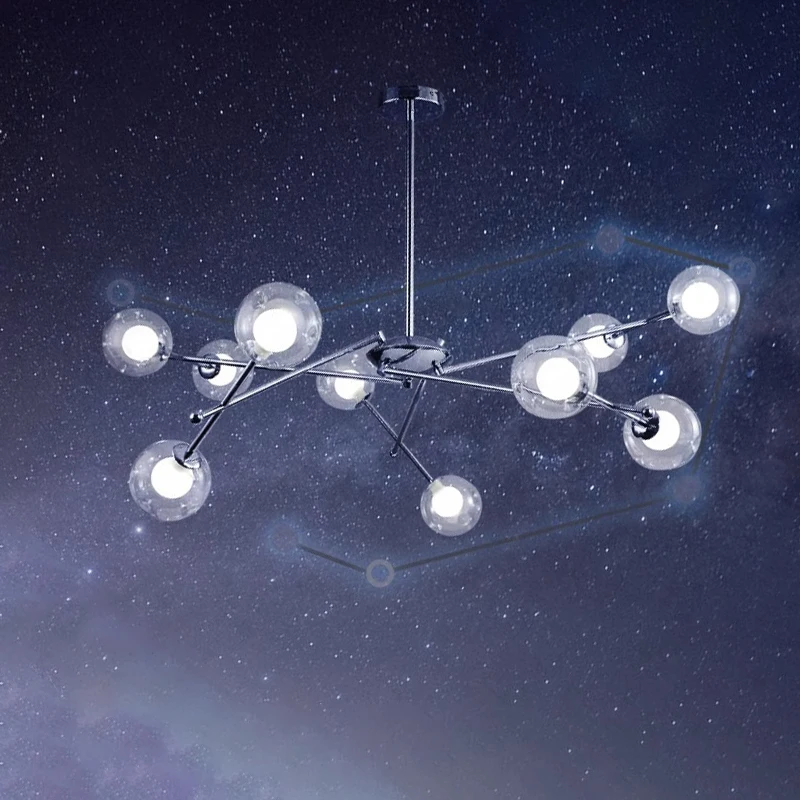 

Libra Magic Bean Living Room Chandelier Modern Simple Design Bauhaus Creative Dining Room Bedroom Molecular Chandelier