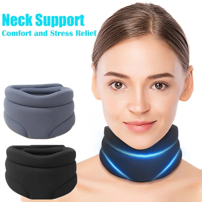 

Neck Support Cervical Brace Cervicorrect Adjustable Foam Cervical Collar for Relieve Cervical Pain Airplane Travel Nap Health