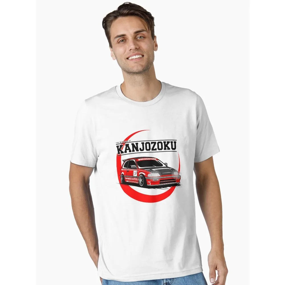 

Honda Men's and Women's T-shirt Summer Cotton Tee Honda Civic EF Kanjozoku Short-sleeved Spring Autumn Motorcycle Cycling Top