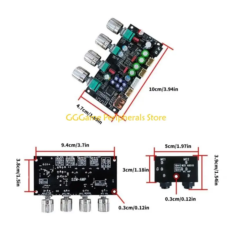 U55B 8-36V Upgraded Karaoke Reverberation Board Professional Microphone Preamplifier DSP