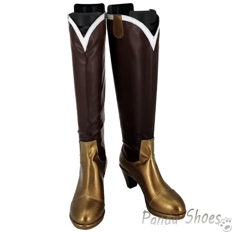 Puella Magi Madoka Magica Tomoe Mami تأثيري أحذية كوميدي كوس أحذية طويلة ل كوميك كون زي الهالوين التأثيري الدعامة الأحذية