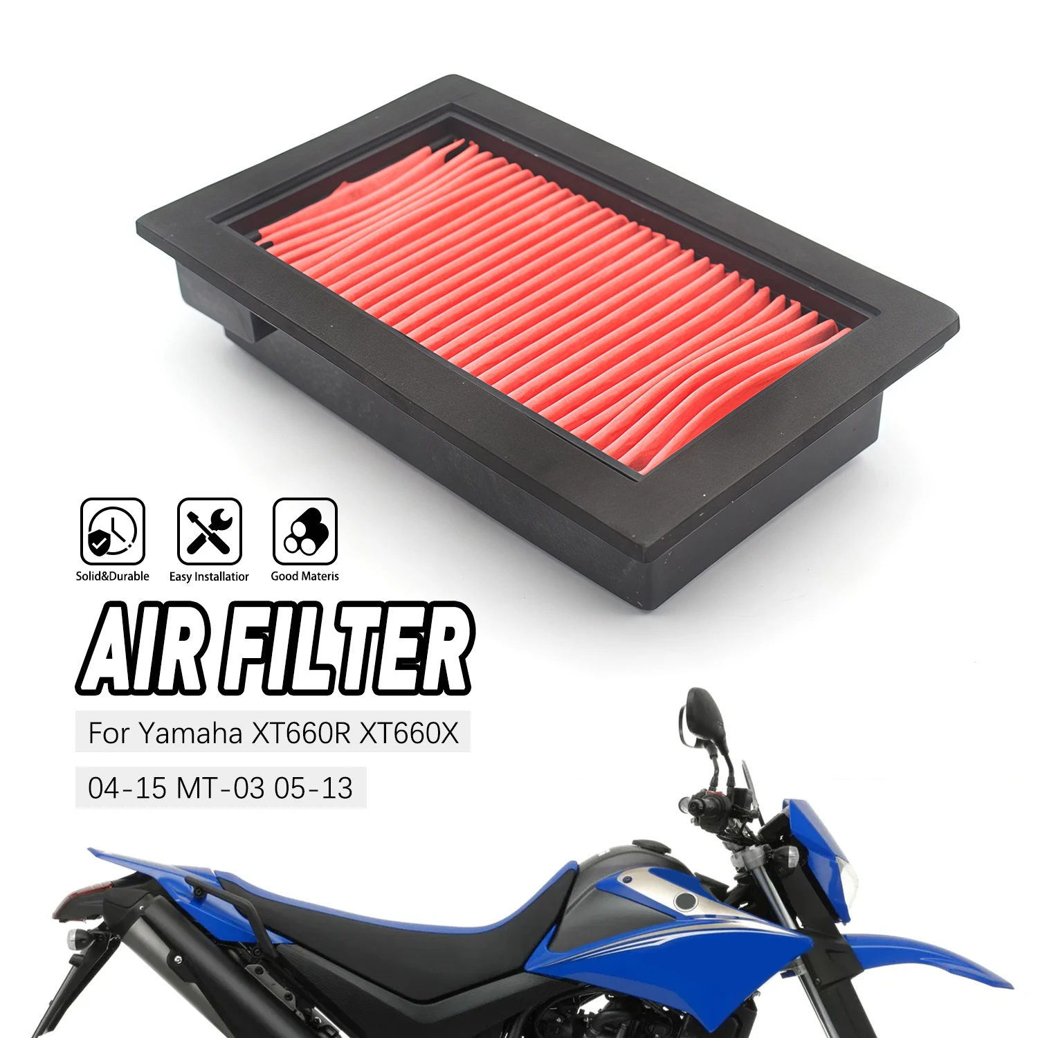 

Motorcycle Air Cleaner Filter For Yamaha XT660 XT660R XT660X 2004-2014 XT660Z Tenere 2008-2014 MT-03 MT03 2006-2013
