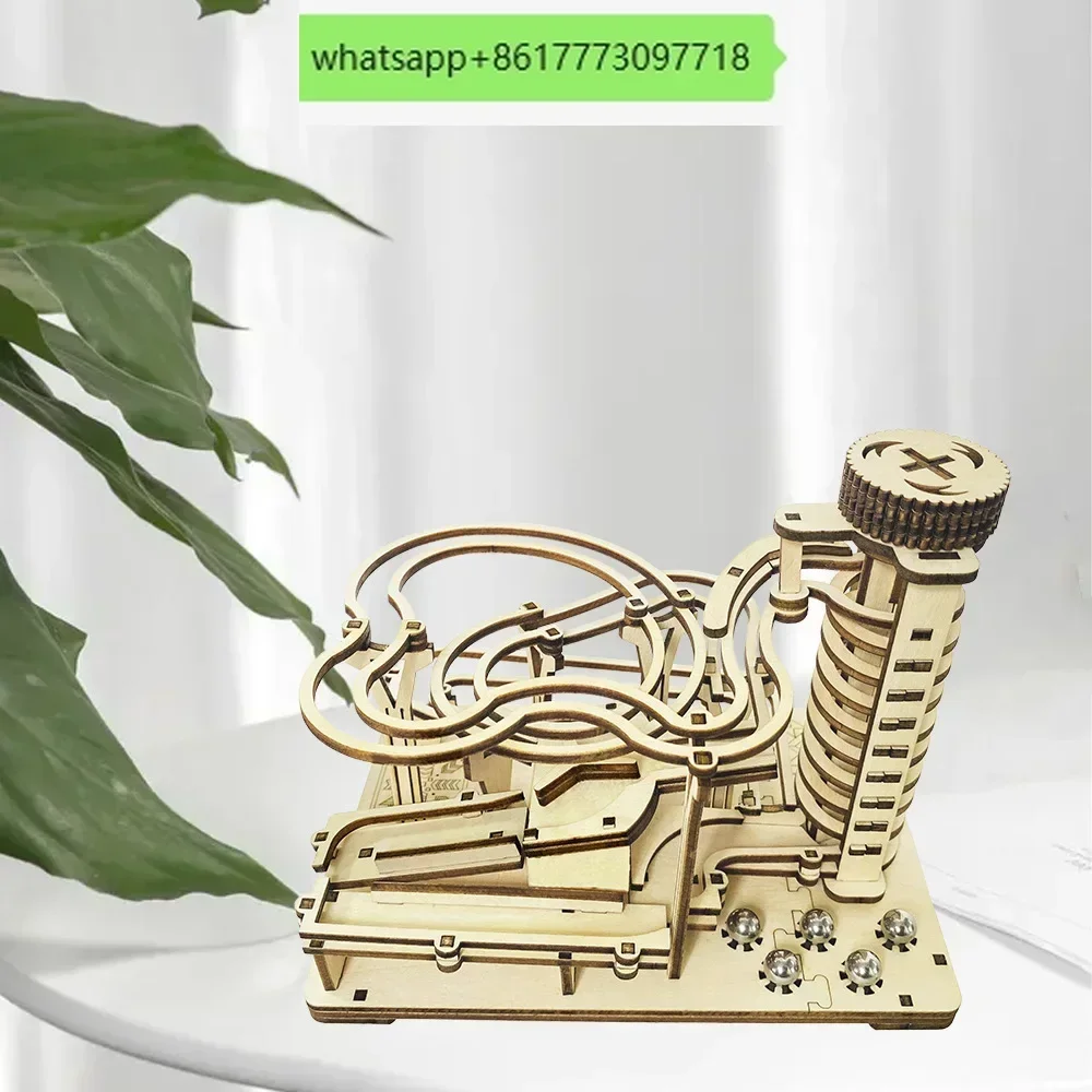 

Деревянные игрушки-пазлы, оригинальные механические спиральные трековые шарики ручной работы, 3D трехмерные украшения-пазлы