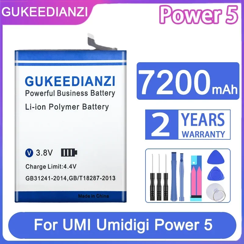 

Запасной аккумулятор GUKEEDIANZI 5 7200 мАч для Umidigi Power5 мобильный телефон