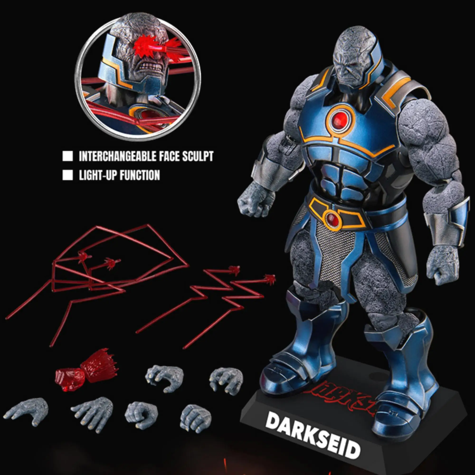 

21cm Marvel Dc Genuine Justice League Superman Villain Darkseid Anime Figure Soldier Kit Movable Model Kids Gift