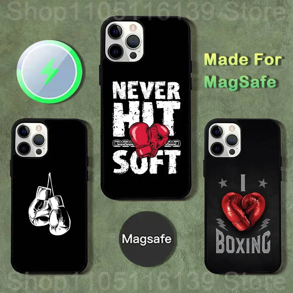 

Boxing Gloves Sport Phone Case For iPhone 17,16,15,14,13,12,11,Pro,Max,Plus,Mini,SE4,E Magnetic Magsafe Wireless Charging