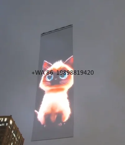 Customizable P20 Portable   Flying Led Screen IP68 Lightweight Transparent Led Display Outdoor  for Weeding Concert