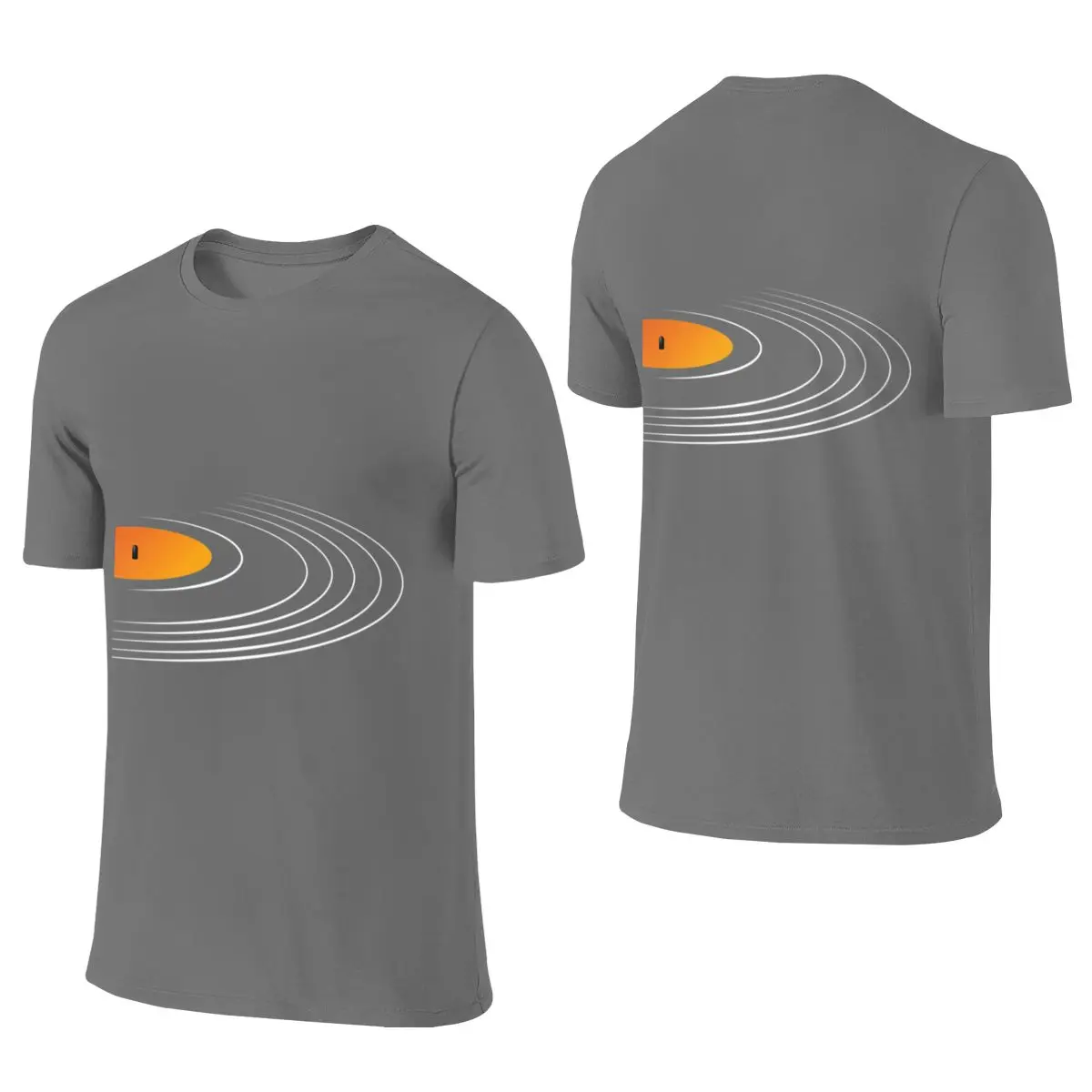 Music Retro Vinyl Record Loose But Not Bulky Reversible T-shirt Artistic And Minimalist Seamless Splicing Women's T-shirts