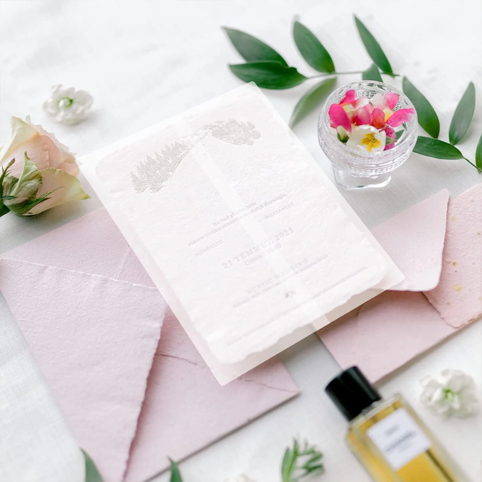 50PCS Translucent Paper Envelopes Prefolding Simple Style Envelopes for Letters Important Files Storage