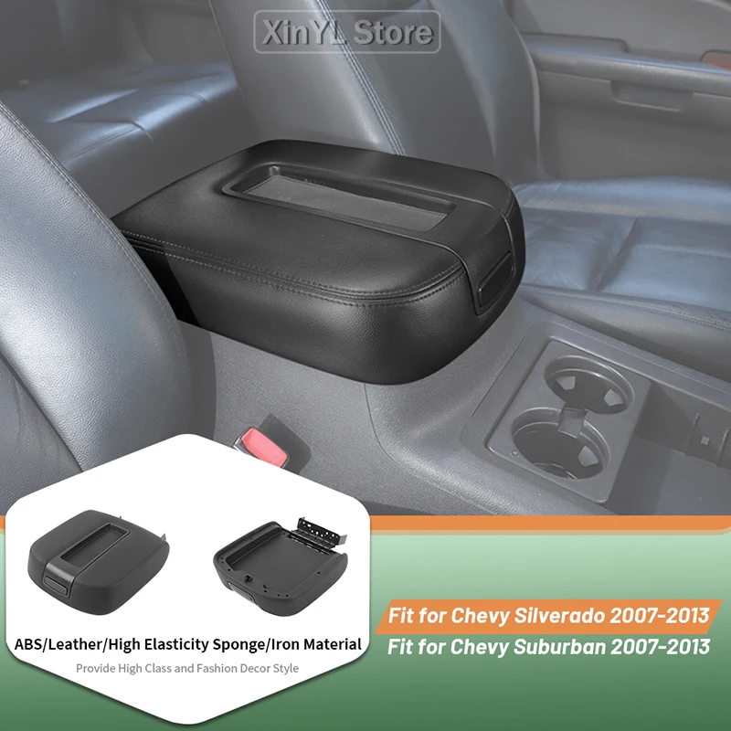 

Center Console Lid Black Armrest Replacement for Chevy Silverado Tahoe Suburban Avalanche GMC Sierra 2007-2013